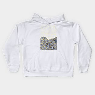 Ab Half and Half Navy and Gold Kids Hoodie